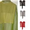 Coprispalle a Maglia Traspirante con Design 3D su Misura, Sciarpa Estiva a Rete con Foro e Finto Collo, per Ambienti Climatizzati