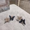 Gulkina Rose Gold Butterfly Jewelry Set with Micro-Inlaid Zircon Earrings & Ring