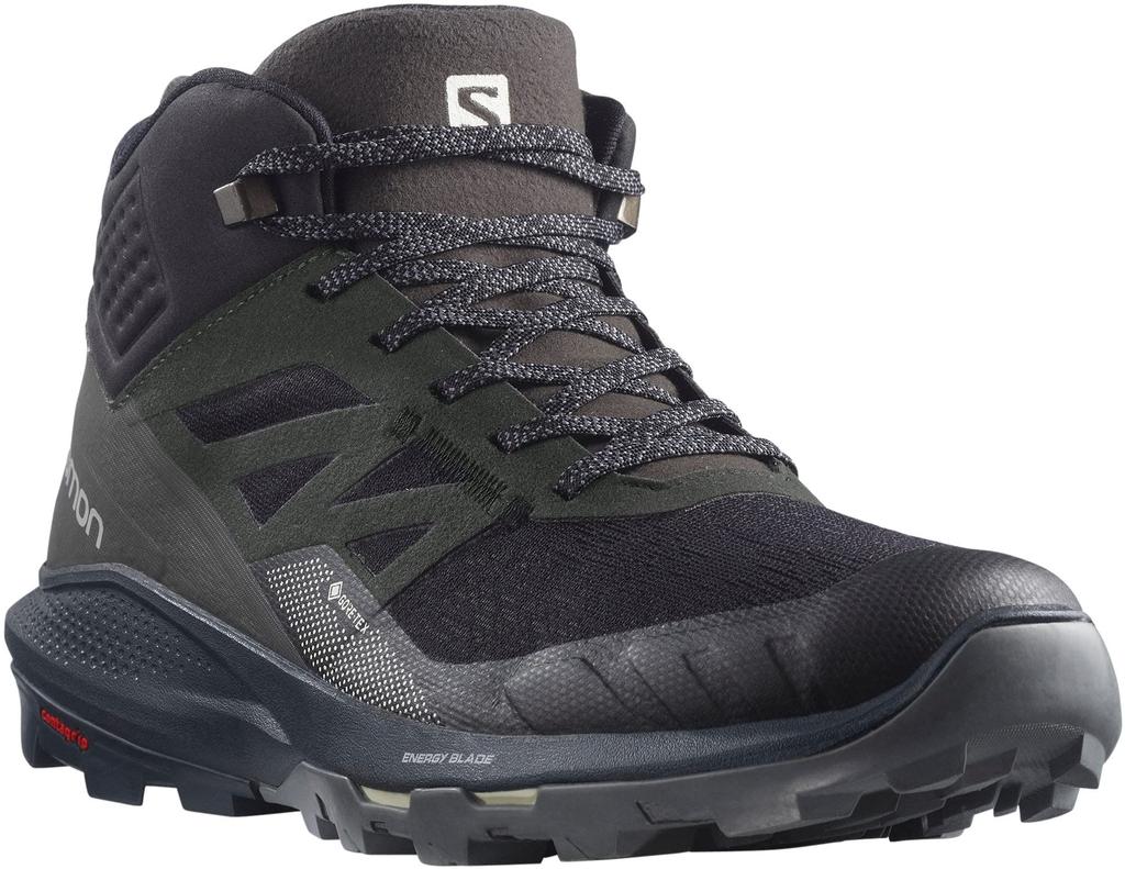 Salomon Outpulse Mid Size Gore-Tex Men's Hiking/Trekking Shoes, Black/Ebony/Vanilla Ice, 26.5cm