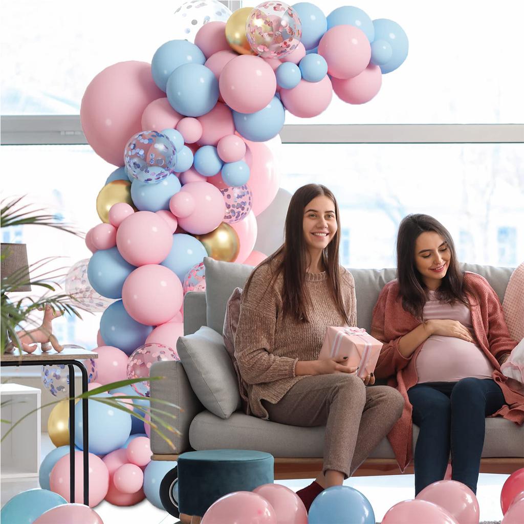 Balonowy Łuk Girlanda Reveal Niebieski Różowy Dekoracja Imprezy Urodzinowej Urodziny Dziecka Balony Ślubne Materiały Lateksowe Balony Baby Shower