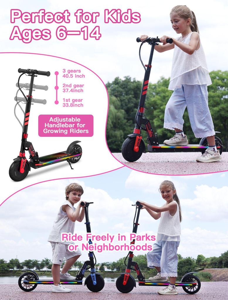 Opvouwbare 8-Inch Elektrische Step voor Kinderen en Volwassenen - Lithium Batterij, Draagbaar Forenzenvoertuig