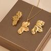 Geometric Star Earring & Necklace Set: French Retro Light Luxury Style