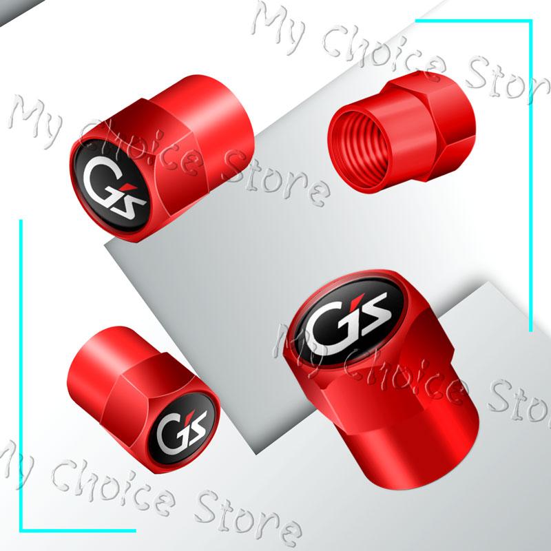 4Pcs/lot GS Emblem Car Wheel Tire Valve Caps Tyre Stem Airdust Waterproof Covers For Toyota RAV4 Hilux Voxy Noah Zrr80 65 R70