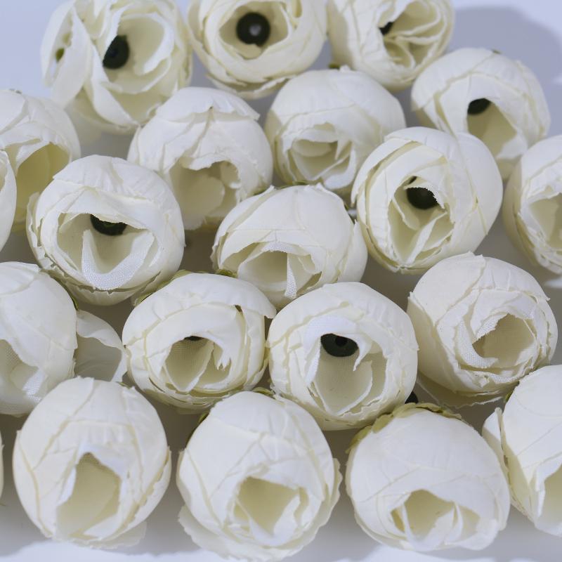 20Pcs 3cm Silk Roses Artificial Flowers Home Decor Summer Wedding Decoration Fake Flowers Bride Carfts Wreath Gifts Accessories