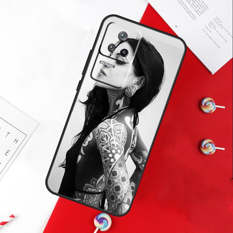 Sexy Sleeve Tattoo Girl Cover For Xiaomi 14T 11T 12T 13T Pro 13 14 15 Ultra POCO X7 Pro X3 X5 X6 F5 F6 M6 Pro Case
