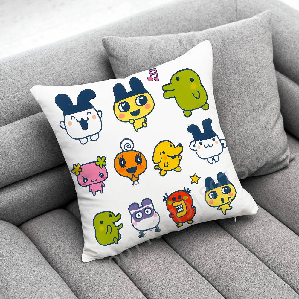 T-Tamagotchi Kuchipatchi Mametch Throw Pillow Case For 55x55cm 40x40cm 45x45cm 50x50cm 30x30cm Square Office Pillowship Cover 30cmx30cm