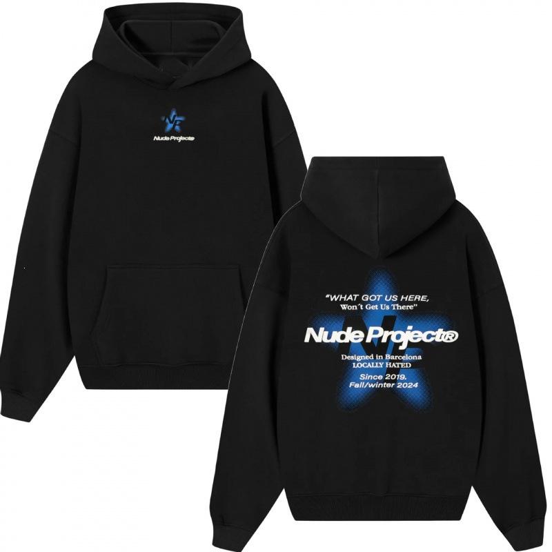 D11-Cotton-containing blended men's and women's versatile sweater fashion long-sleeved street fashion loose hoodie