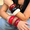 Geometrisches Retro-Acrylarmband - europäischer und amerikanischer Stil