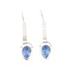 Tanzanite Gemstone 925 Sterling Silver Jewelry Women's Handmade Earrings 2.3" EE-166-5