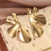 Women's European Style Irregular Petal Floral Dangle Earrings, Trendy Edgy Sophisticated Statement Design