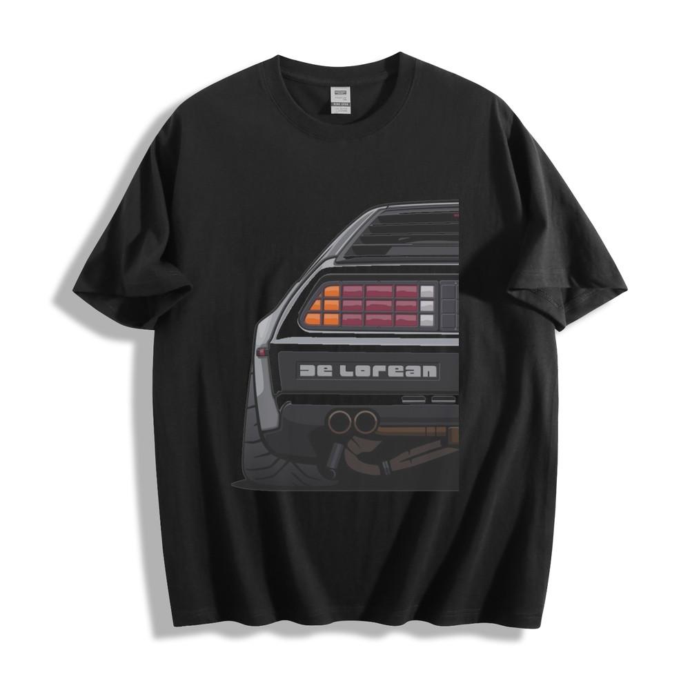 DeLorean Time Machine T-Shirt - Iconic Backlit Design Unisex Tee