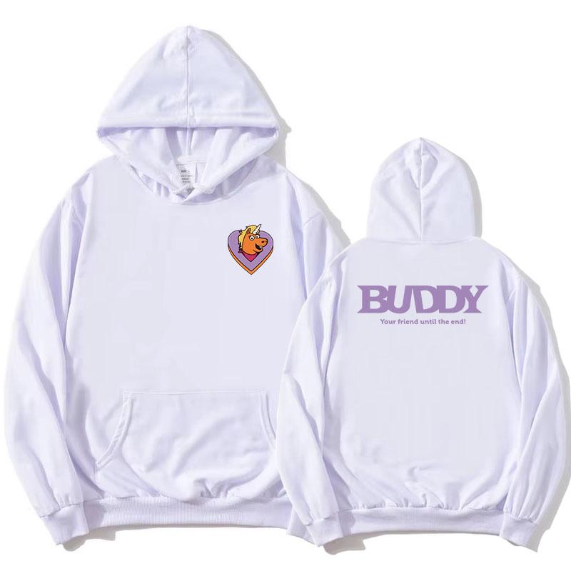 Buddy Il Tuo Amico Fino alla Fine Felpe Uomo Donna Abbigliamento Felpa con Cappuccio a Manica Lunga Felpa con Cappuccio Grafica Tasca Felpa con Cappuccio Stampe Top Unisex