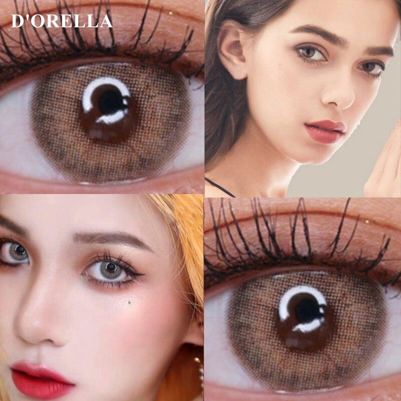 D'ORELLA 1 Paar (2 Stück) HIMALAYA Wildcat Kontaktlinsen in weicher Farbe für kosmetische Augenkontaktlinsen