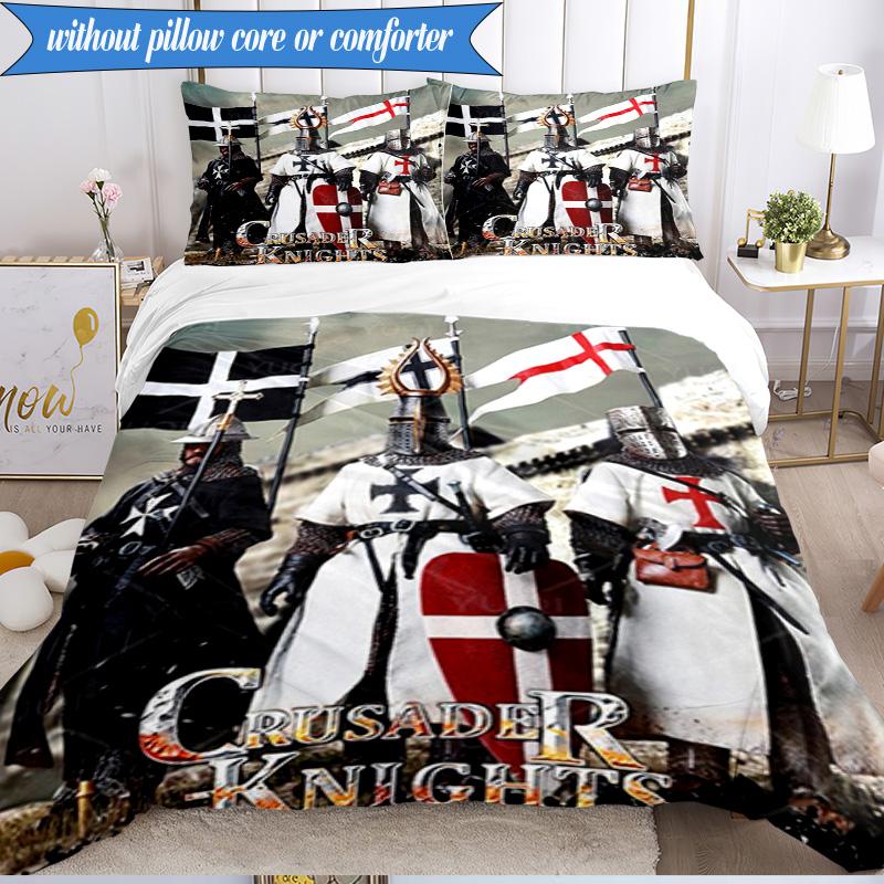 Knightly Crusader Armor 3pcs K-pop Music Group Bedding set,Ideal for Bedroom, Dormitory,Including Duvet Cover And 2pcs Pillowcases,Fan Gifts