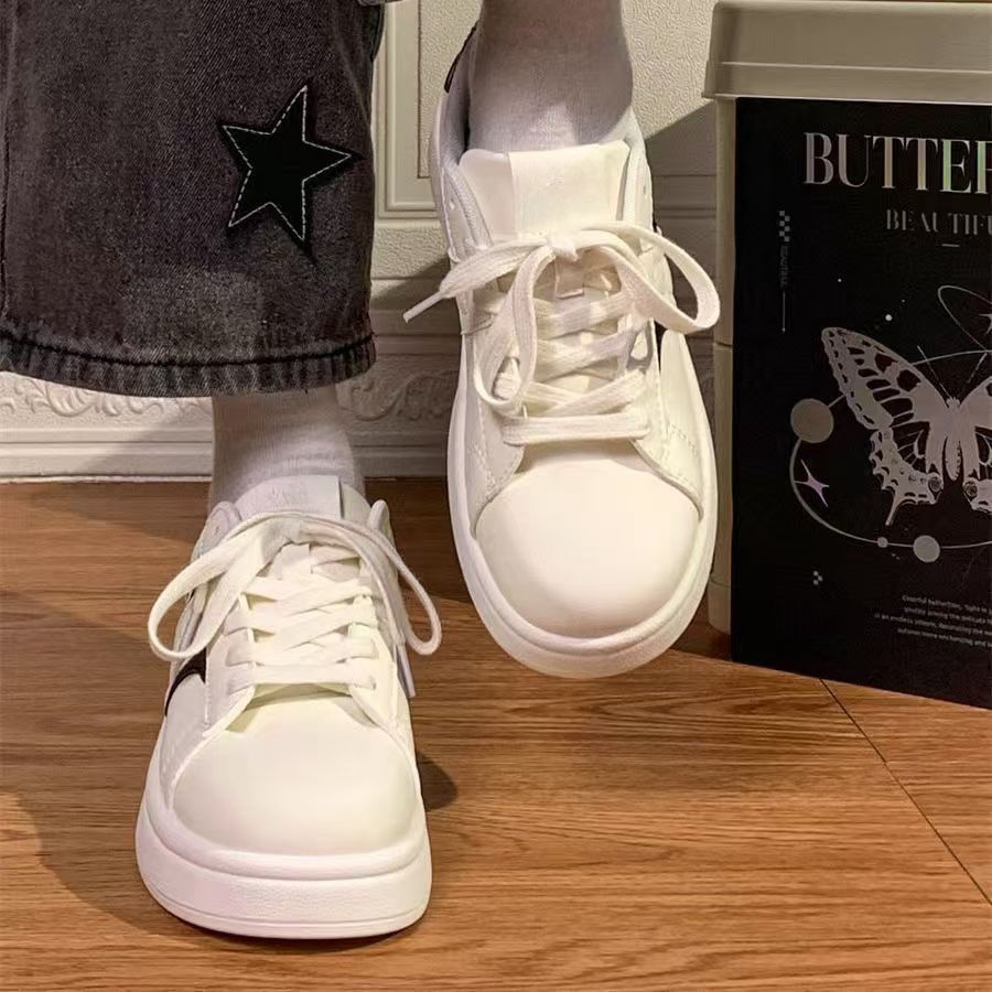 New casual moral training shoes women's sweet summer versatile platform sports retro pink board shoes