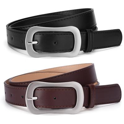 Xiaohongshu Japanese Buckle Retro Decorative Jeans Belt Women'S Simple Black Belt Women