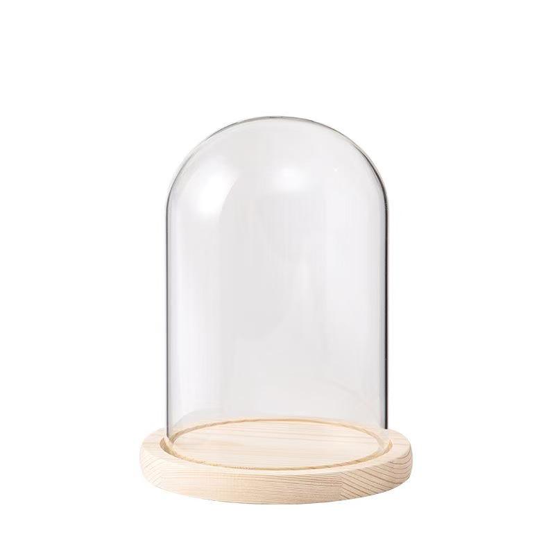 Preserved Flower Glass Dome Ornament - Creative Christmas Gift Transparent Vase