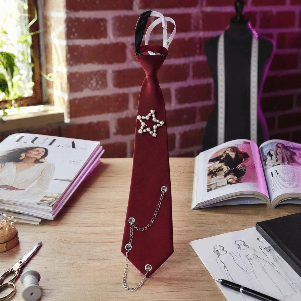 Punk JK Neck Tie Pre-tied Bowtie Fashion Cravat  for Men Women