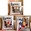 Creative Cartoon Embroidered Pillow Quirky Game Theme Big Eyes Pillow Soft Square Decorative Cushion Sofa Decor