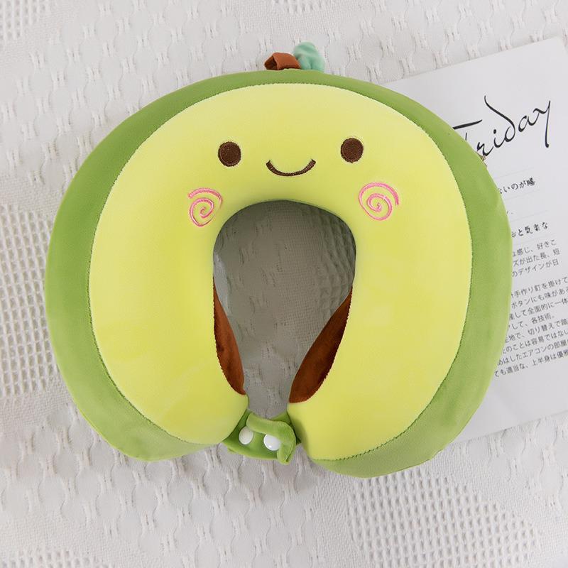 Cartoon Memory Foam U-Shaped Neck Pillow for Travel and Office