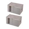 Comforter Storage Bag with Reinforced Handles Foldable Clothes Storage Organizer for Closet Space Saving