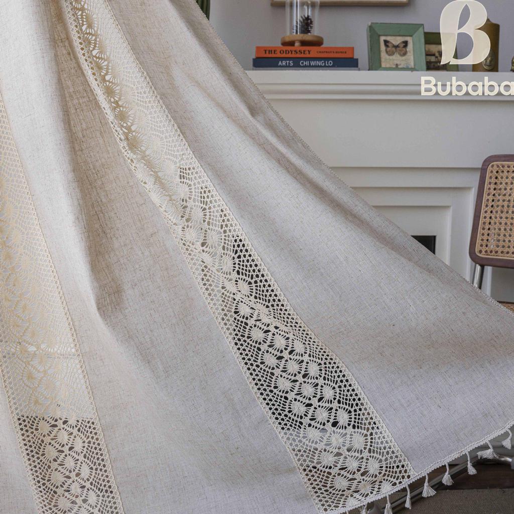 Amerikanische Polka Dot Häkel-Patchwork-Vorhänge für Wohnzimmer, Schlafzimmer oder Erkerfenster