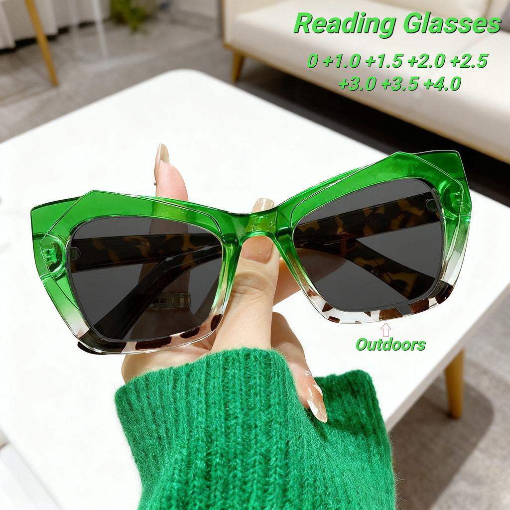 2025 New Fashionable Personalized Butterfly Shaped Women's Reading Glasses Outdoor Neutral HD Color Blocked Design Glasses