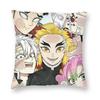 Demon Slayer Kimetsu No Yaiba Kissenbezug Weicher Polyester Kissenbezug Geschenk Kissenbezug Hülle Zuhause Reißverschluss cm