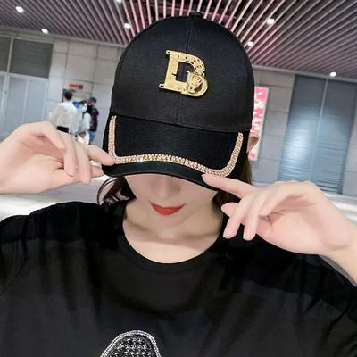 Hat Women's Summer Diamond Baseball Cap Outdoor Sunscreen Shade Tide Brand Rhinestone Cap