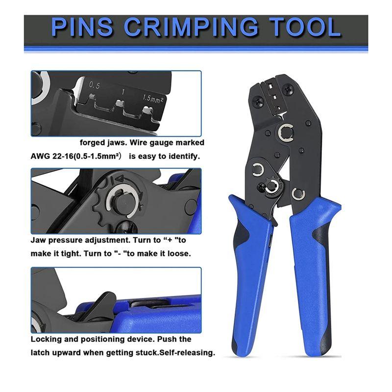 Feb.Crimping Pliers Ratchet Hand Tools Crimper Jaw Set Work Steel For Insulated & Non-Insulated Tube VE RV SV JST