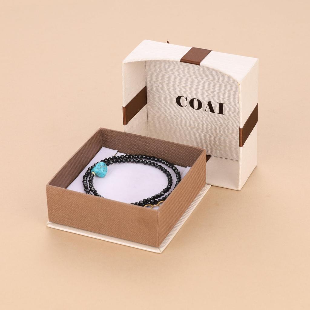 Cut Spinel Turquoise Power Stone Necklace for Women [KOAI]