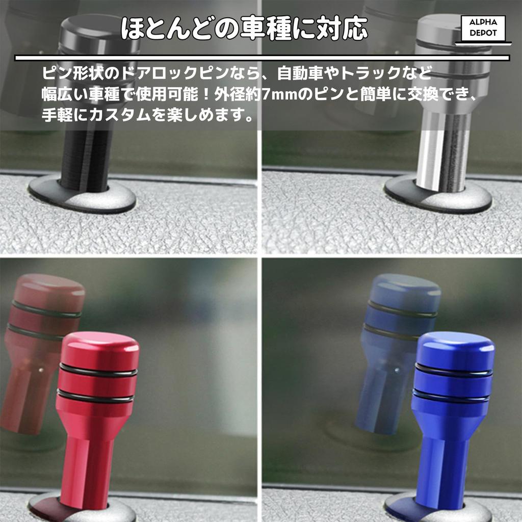 Alpha Depot Door Lock Pin, Door Lock Knob, Pin Replacement, Suzuki Jimny, Mini Car,