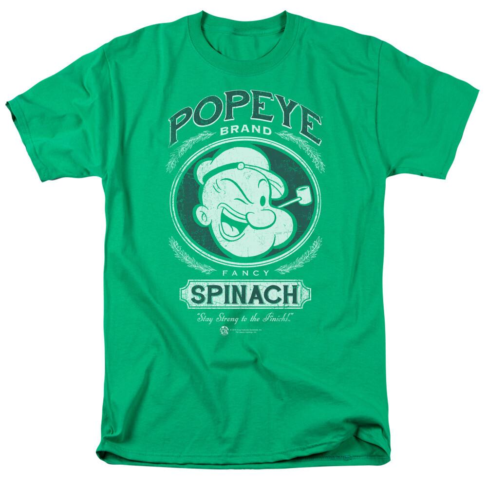 Popeye Fancy Spinach T Shirt Mens Licensed IDW Comics Tee Kelly Green XXXXL