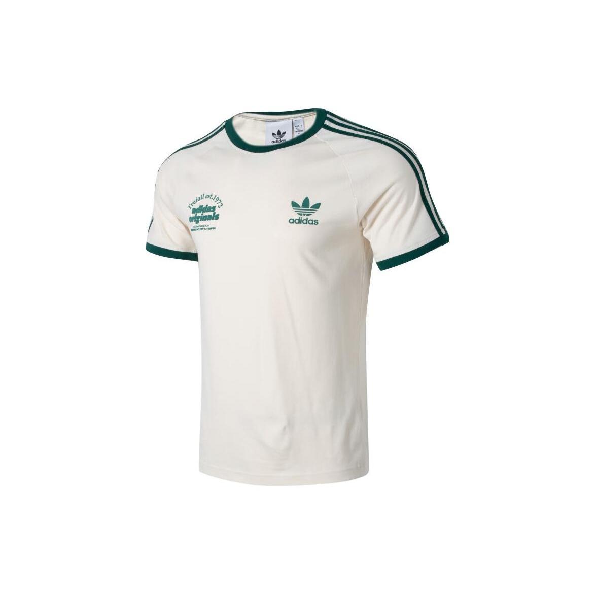 adidas Originals Sport Graphic Cali Tee Asia Sizing  White Green  Men s IU0217 XXL