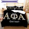 3pcs Alpha Phi Alpha Logo Pattern Bedding Set Duvet Cover Set Includes Duvet Cover &pillowcases, Perfect All Season Bedroom Decoration & Gift
