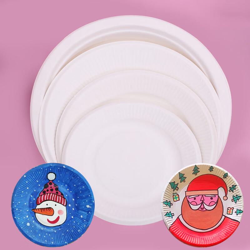 Kids DIY 8-inch Round Painting Paper Plates