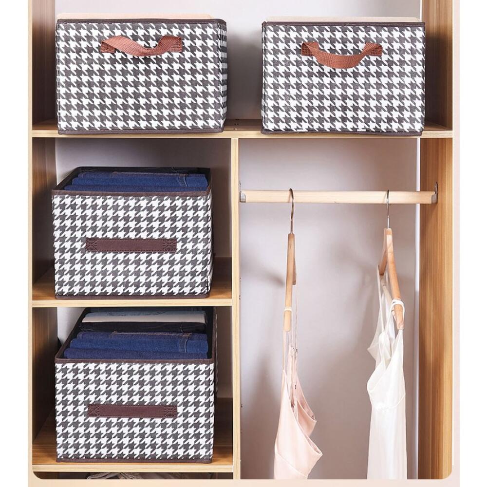 1/3PCS Fabric Clothes Storage Box, Foldable Wardrobe Organizer Storage Basket, For Home Clothes Storage, Home Supplies