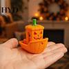Ghost Ship Figurine 3D Printed Halloween Boat Figurine, Spooky Pumpkin Festive Holiday Decorations Statue for Party Tabletop Home Decor Themed