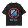 Patriotic American "ICE OUT" Flag Graphic Vintage Acid Washed Oversized Streetwear Y2K Tee