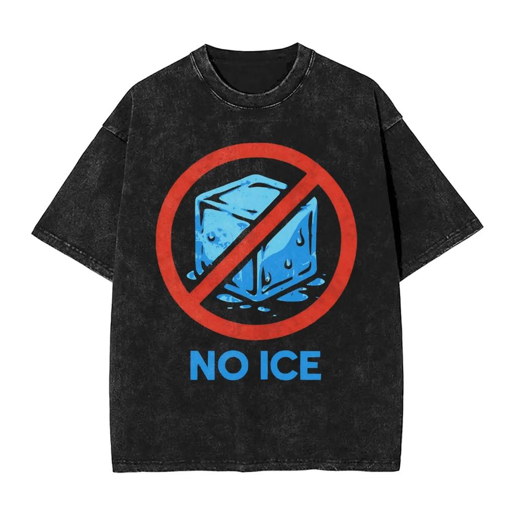 Patriotic American "ICE OUT" Flag Graphic Vintage Acid Washed Oversized Streetwear Y2K Tee