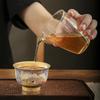 Jade Gilded Master Tea Cup Set: Auspicious Cranes Design, High-End Gold Arhat Cup, Luxury Kung Fu Tea Set for Home.