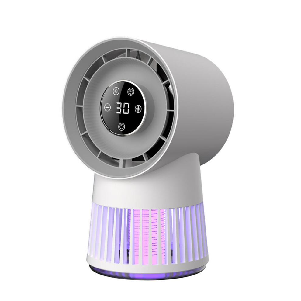 (2400MA) Electric Mosquito Killing Lamp With 2-in-1 Fan Function White Solving