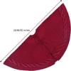 White/Red Knitted Christmas Tree Skirt Polyester Xmas Tree Foot Cover  Wedding