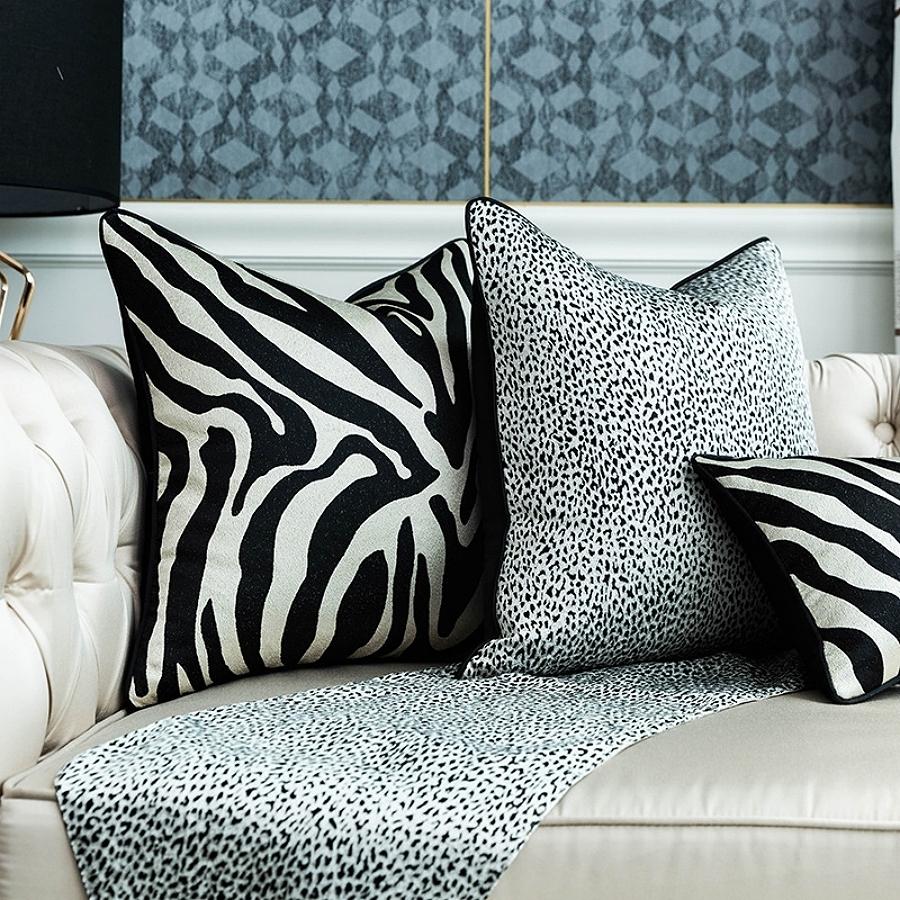 Luxury Leopard Zebra Cushion Cover 30x50 45x45 50x50, Zipper Sofa Pillow Case, Living Room Decorative Throw Pillow Covers