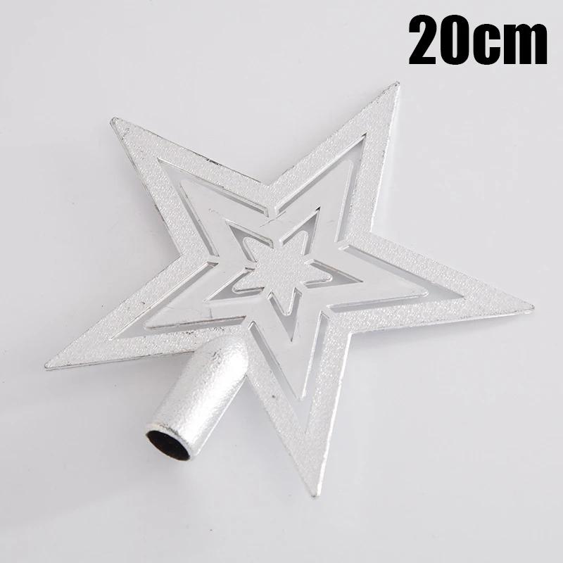 20PCS Christmas Tree Toppers Pentagram Accessories Electroplated Tree Toppers Garland Accessories Christmas Decorations