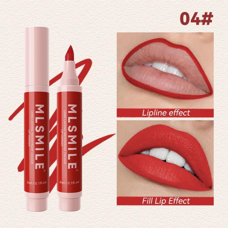 MLSMILE non-stick cup lipstick matte natural easy to color lip glaze waterproof marker lip liner