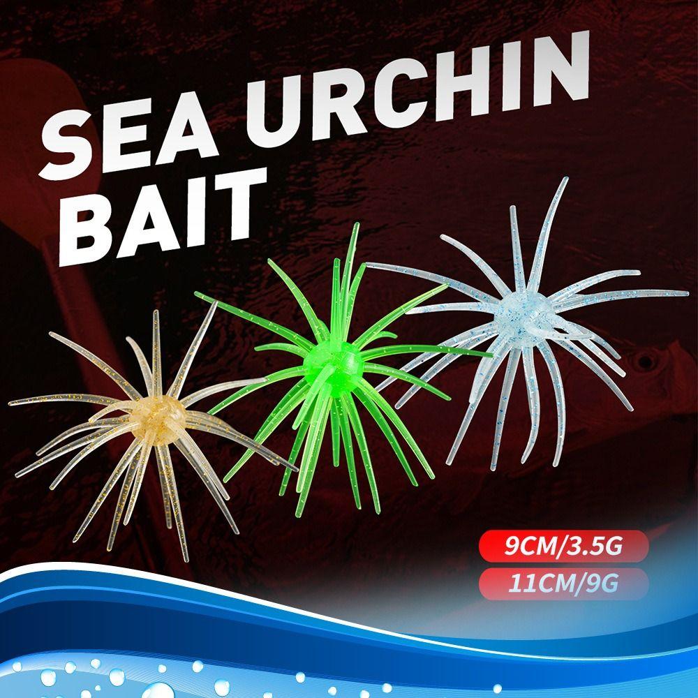 PVC Material Fishing Lure Soft Texture Soft Bait Fishing Bait Sea Urchin Lures Sea Bass Fishing