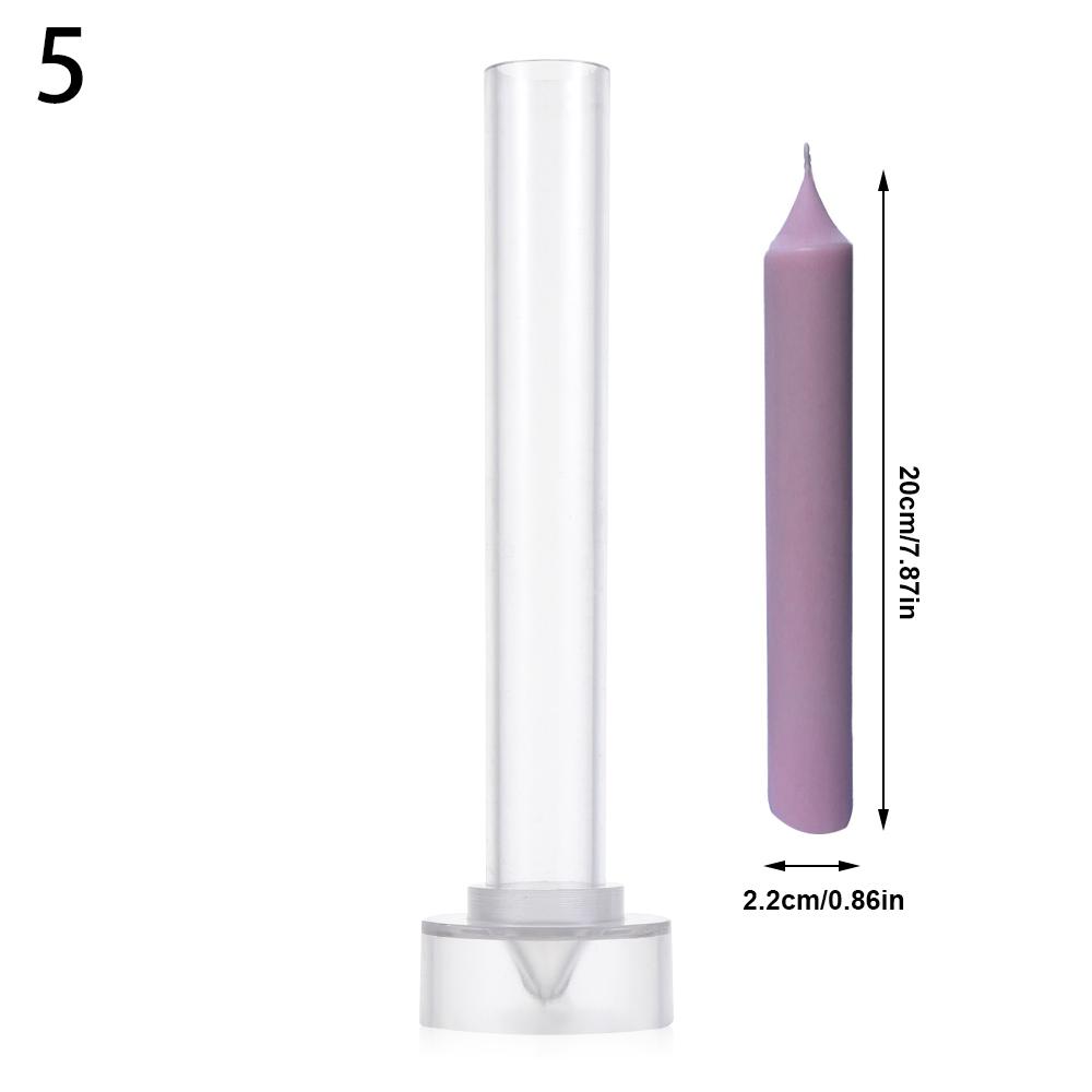 Long Pole Stripe Christmas Candle Mold Soap Making Large Cylinder Rib Church Party Handmade DIY Craft Clay Candle Making