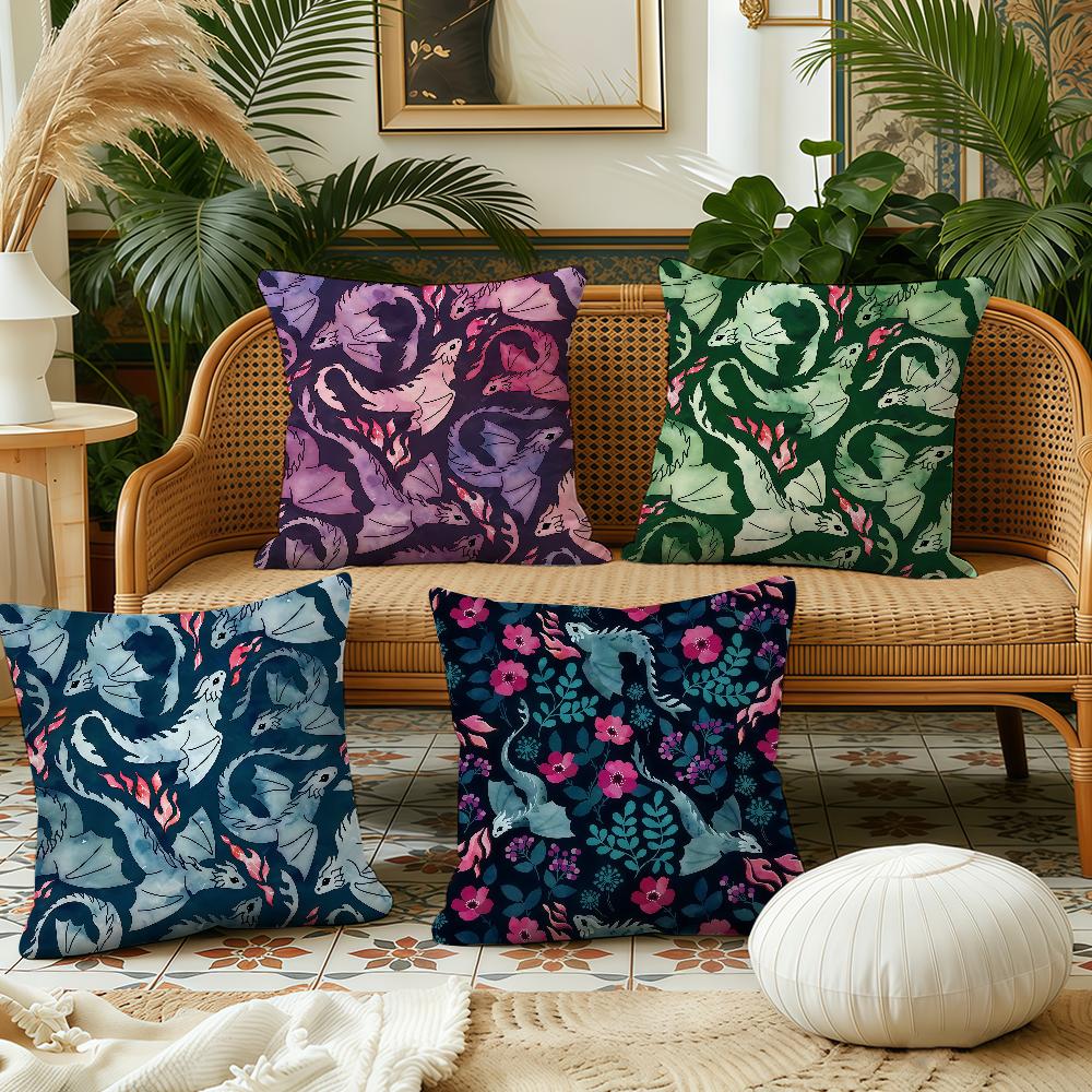 cushion cover Star Dragon Plush Fabric Soft Double Sided Print Sofa Cushion Cover Throw Pillow Covers
