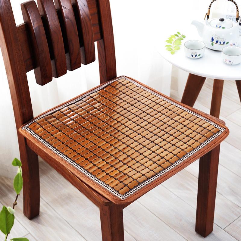 Summer Bamboo Cooling Seat Cushion - Breathable Ice Pad for Office Chair or Car